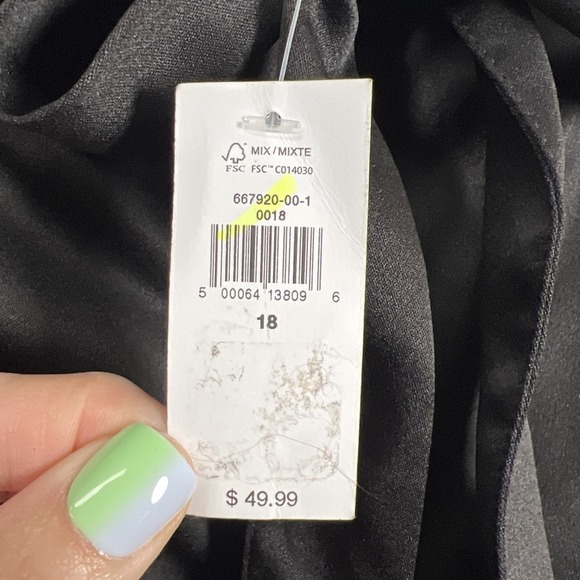 Banana Republic Satin Tie Waist 4" Shorts Women's Size 18 Black NWT - Picture 3 of 10